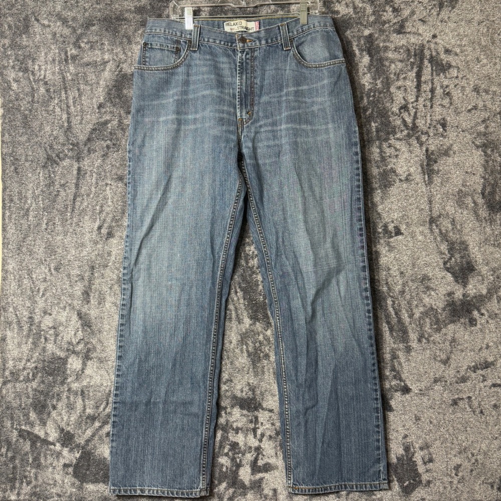 Vintage Levi's 559‎ Relaxed Straight Jeans Men's 36x34 Blue Denim Y2K